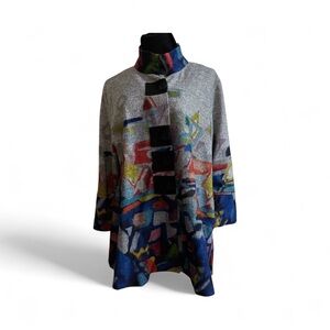 Ali Miles Multicolor Abstract Jacket